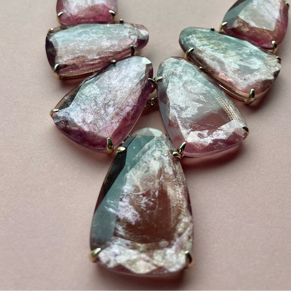 Kendra Scott Harlow Necklace in Sable Mica 14k Gold Plated NWT - Picture 3 of 9